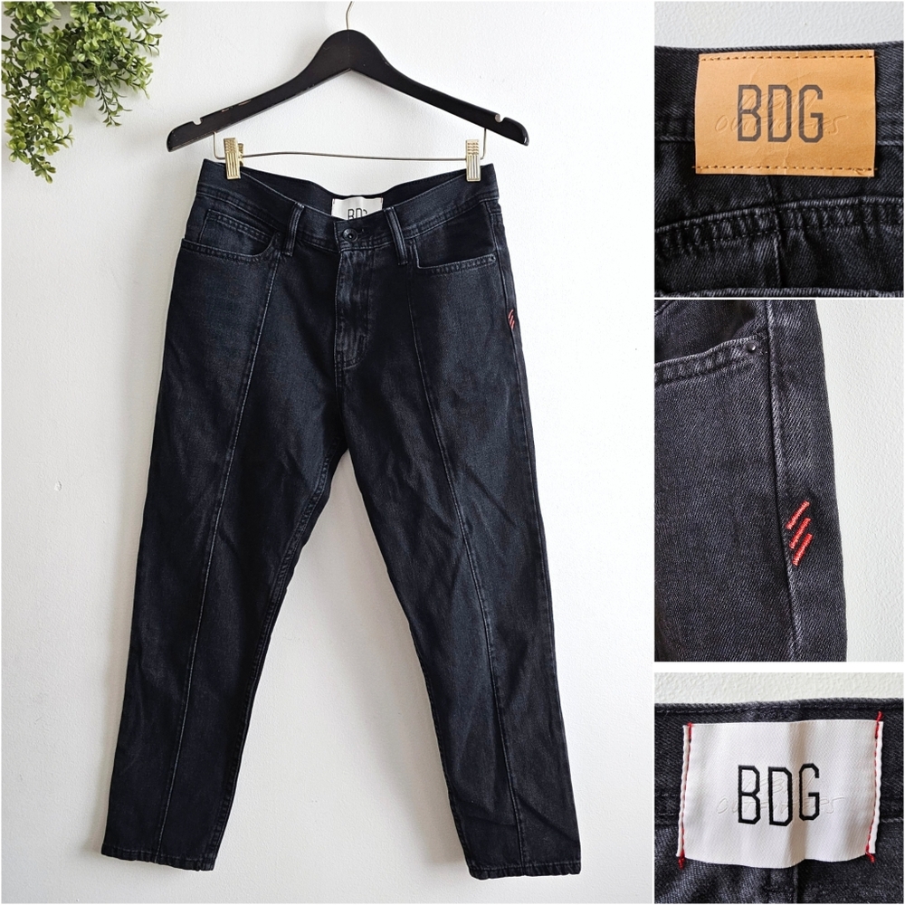 BDG By Urban Outfitters Dad Slim Tapered Fit Black Jeans Men's Size 30/30